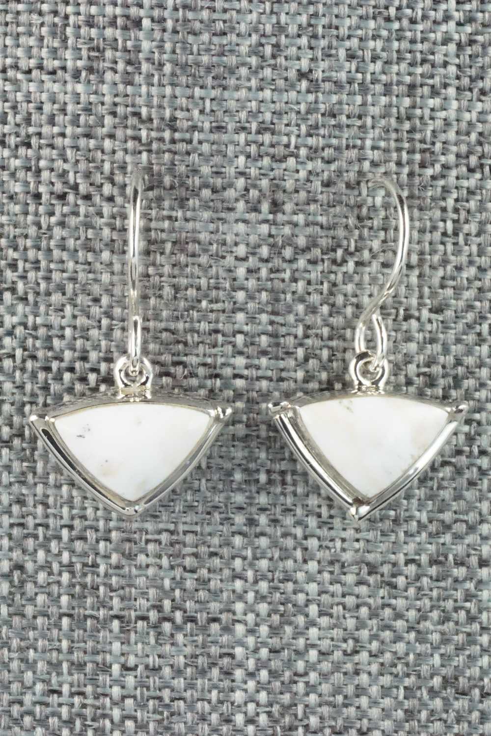 White Buffalo & Sterling Silver Earrings - Cathy Webster