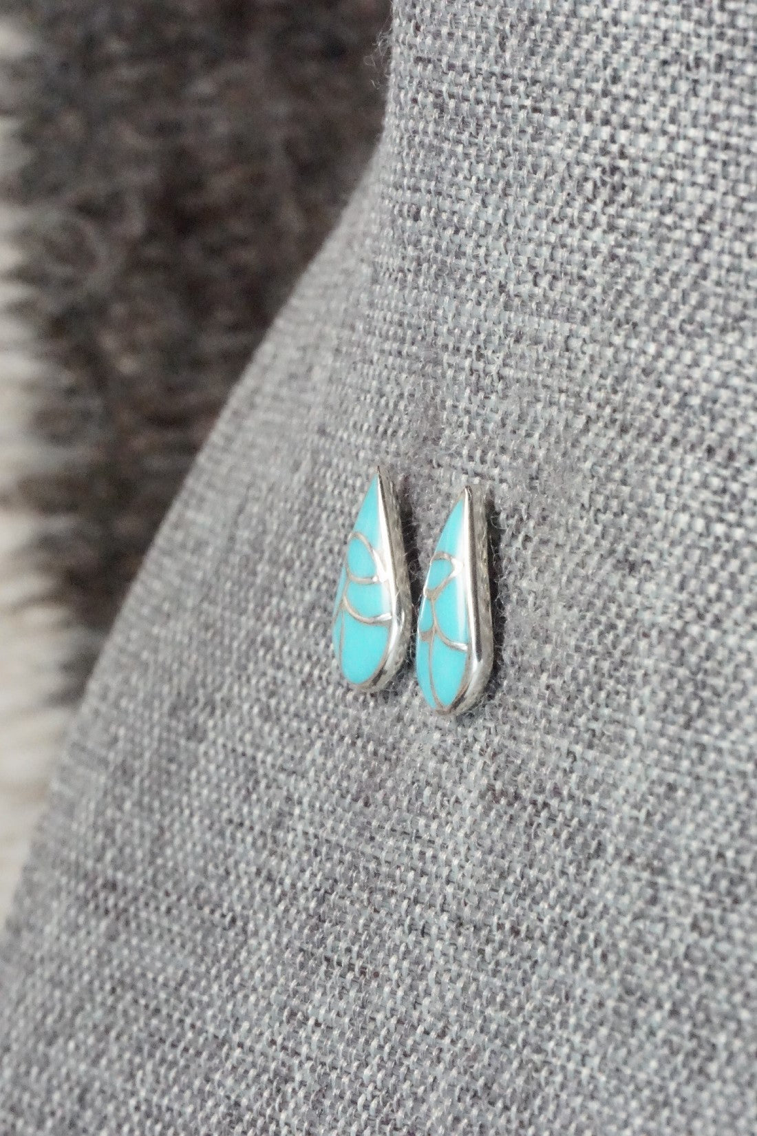 Turquoise & Sterling Silver Earrings - Orena Leekya