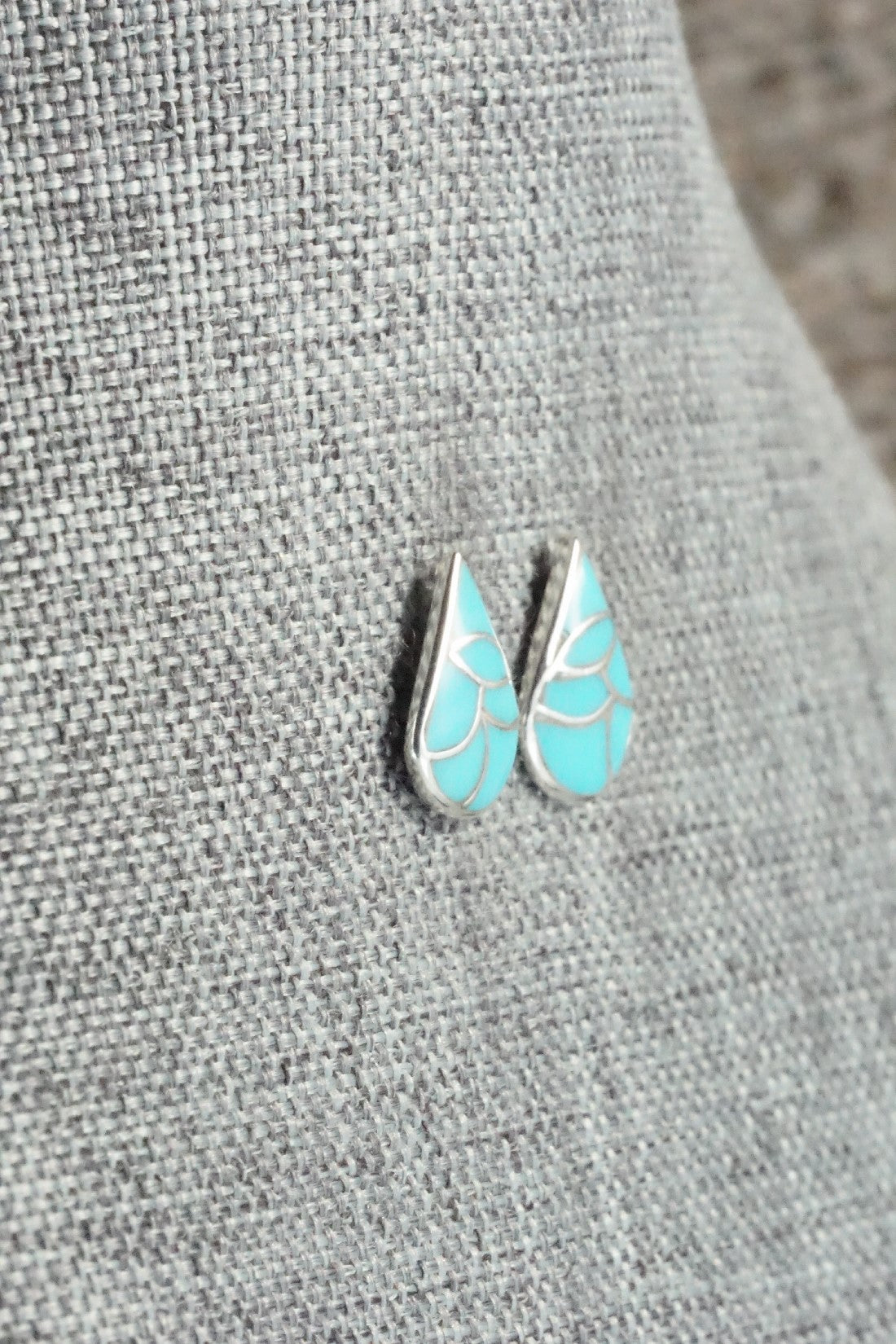 Turquoise & Sterling Silver Earrings - Orena Leekya