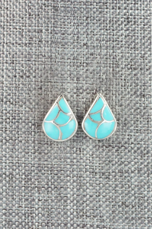 Turquoise & Sterling Silver Earrings - Orena Leekya