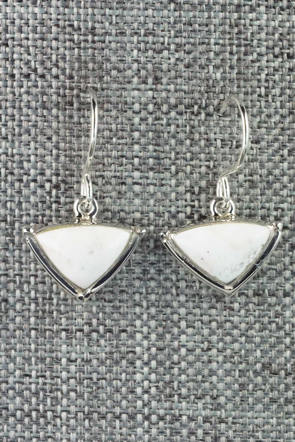 White Buffalo & Sterling Silver Earrings - Cathy Webster