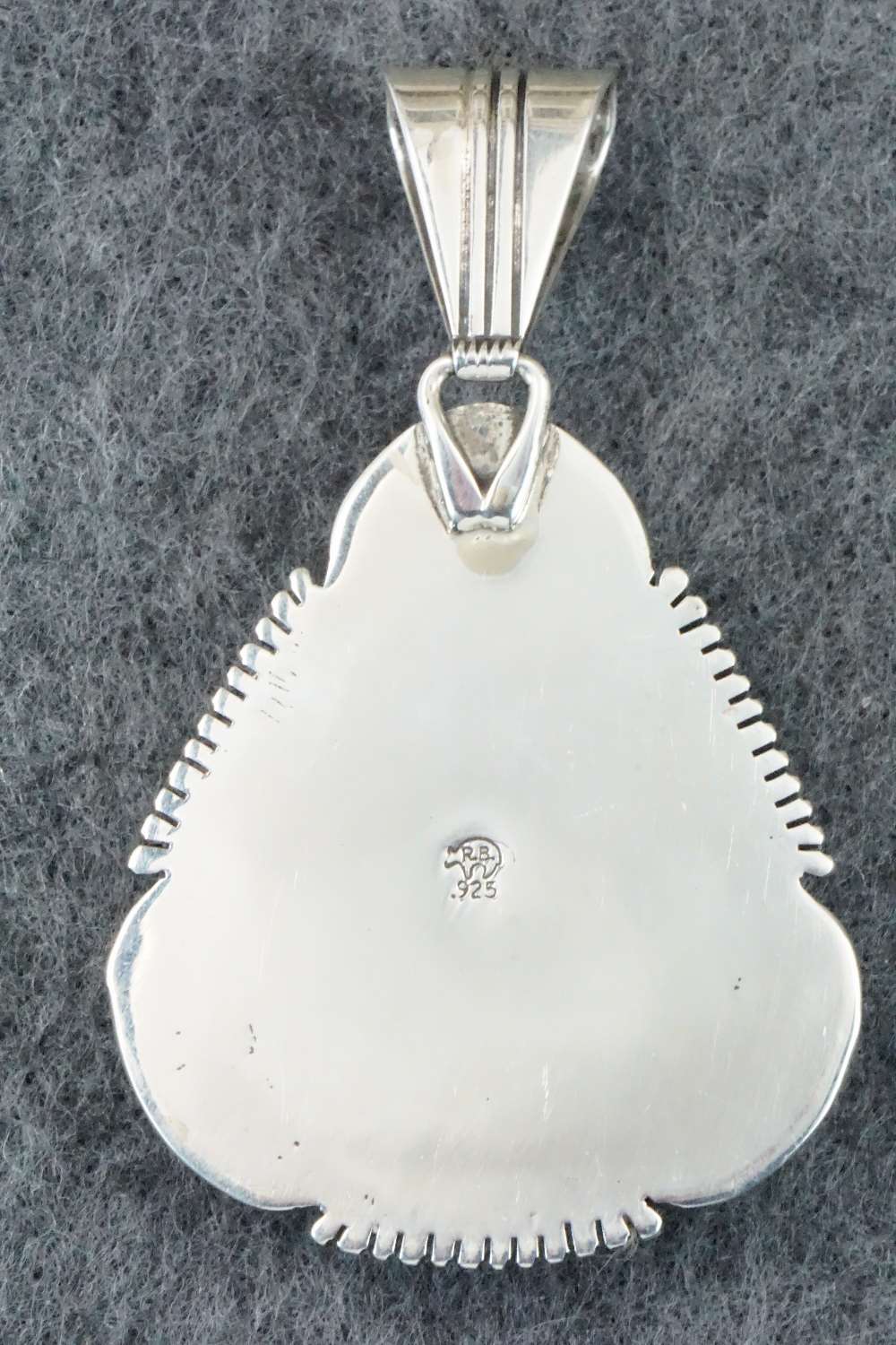 White Buffalo & Sterling Silver Pendant - Samuel Yellowhair
