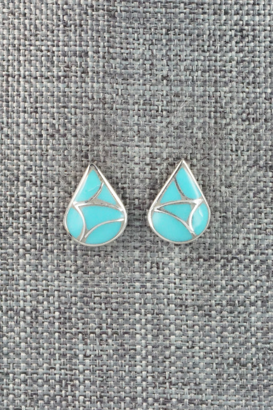 Turquoise & Sterling Silver Earrings - Orena Leekya