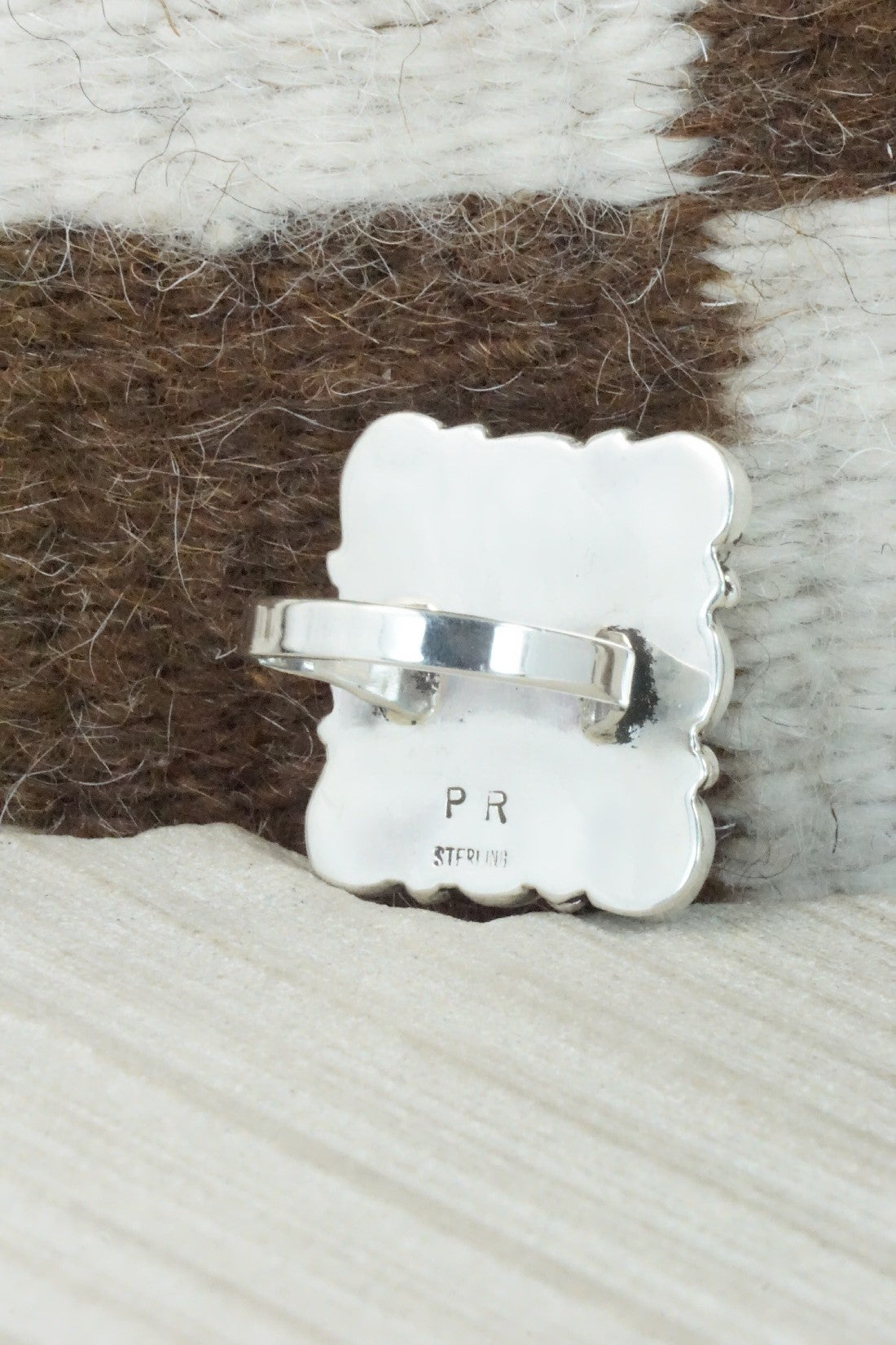 Turquoise & Sterling Silver Ring - Priscilla Reeder - Size 8