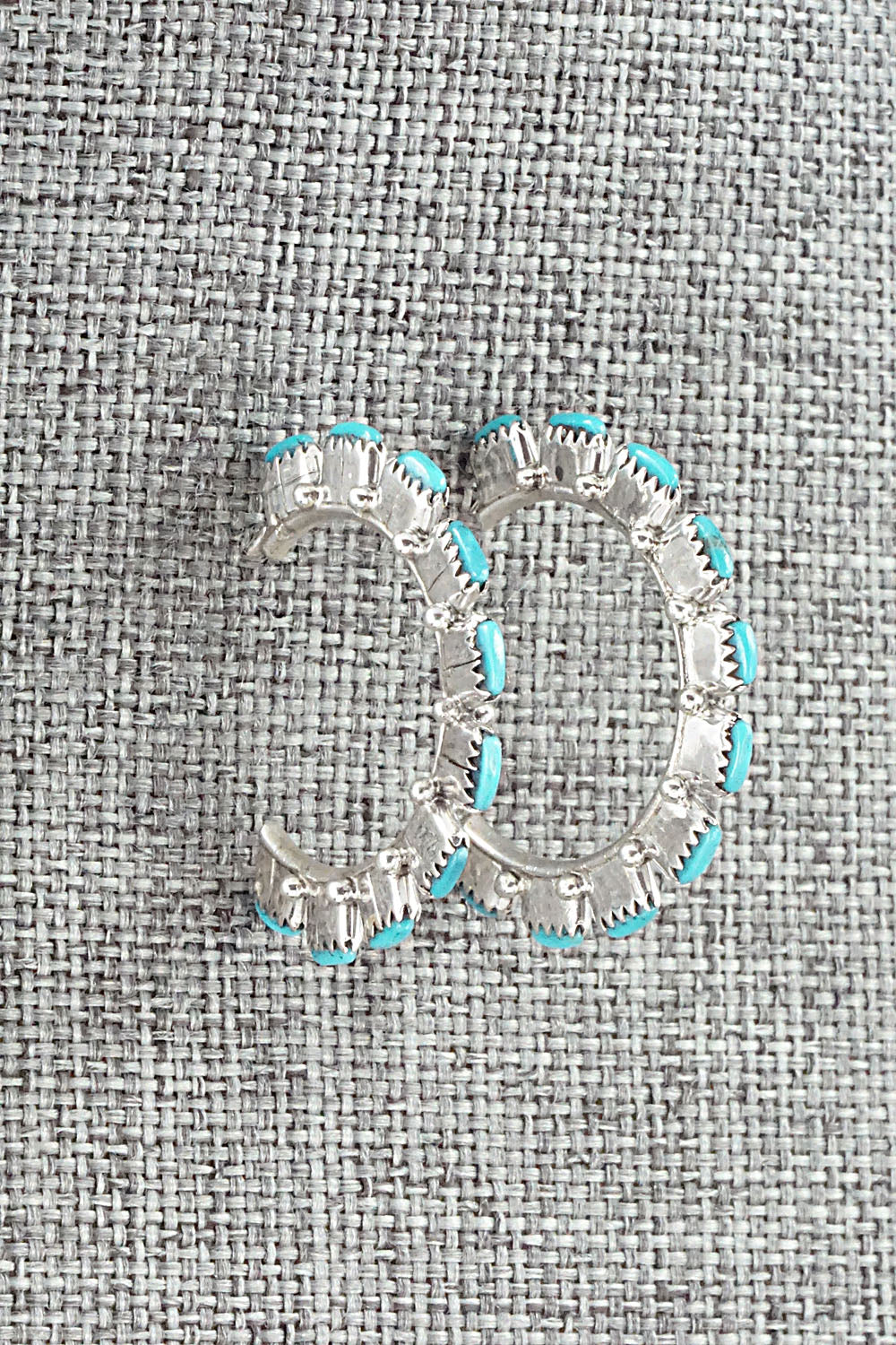 Turquoise & Sterling Silver Earrings - Leland Tucson
