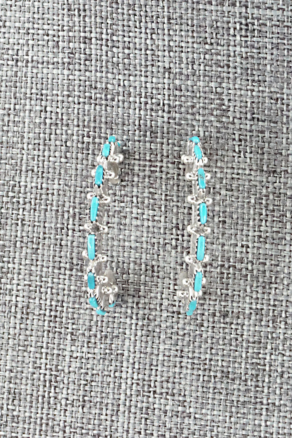 Turquoise & Sterling Silver Earrings - Leland Tucson