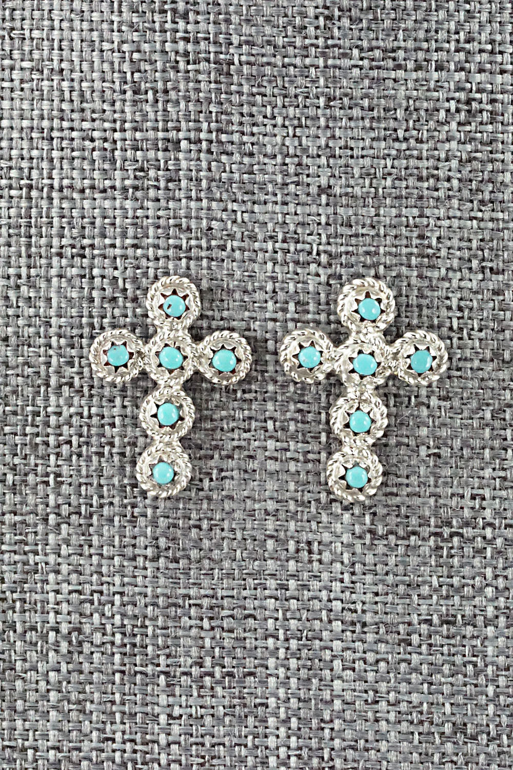 Turquoise & Sterling Silver Earrings - Michael Gchachu