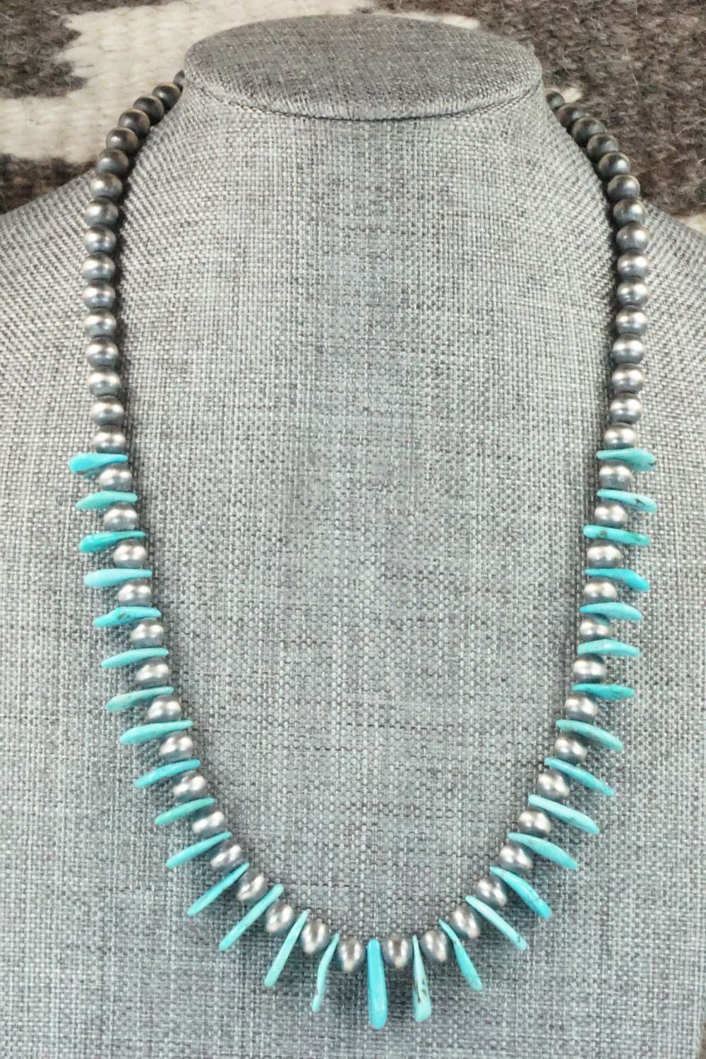 Turquoise & Sterling Silver Necklace - Rita Begay