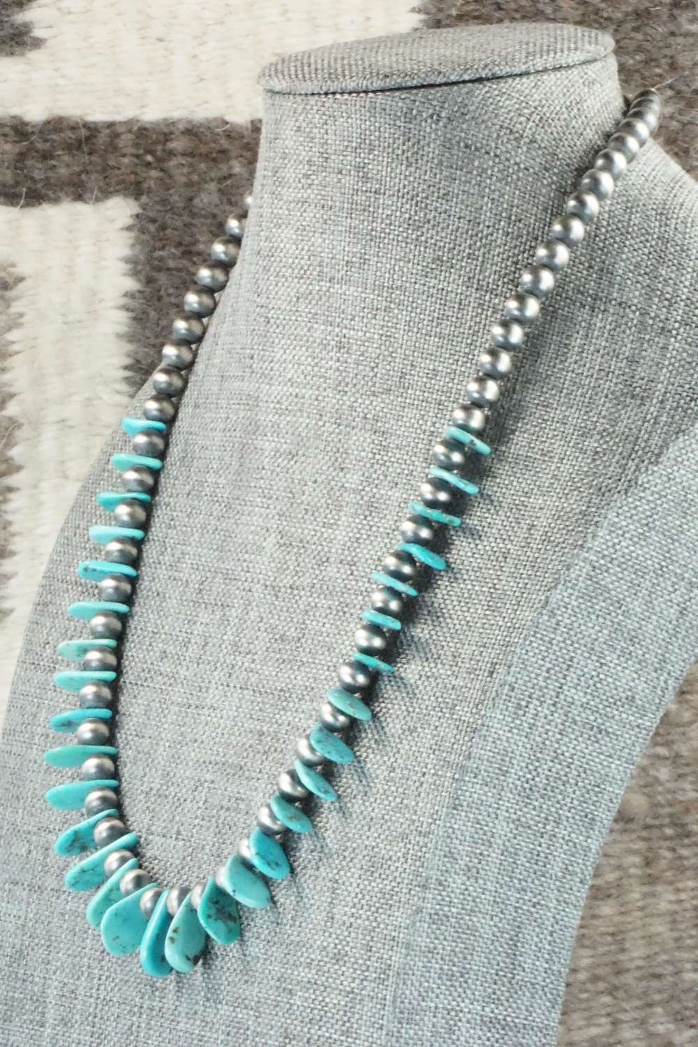 Turquoise & Sterling Silver Necklace - Rita Begay