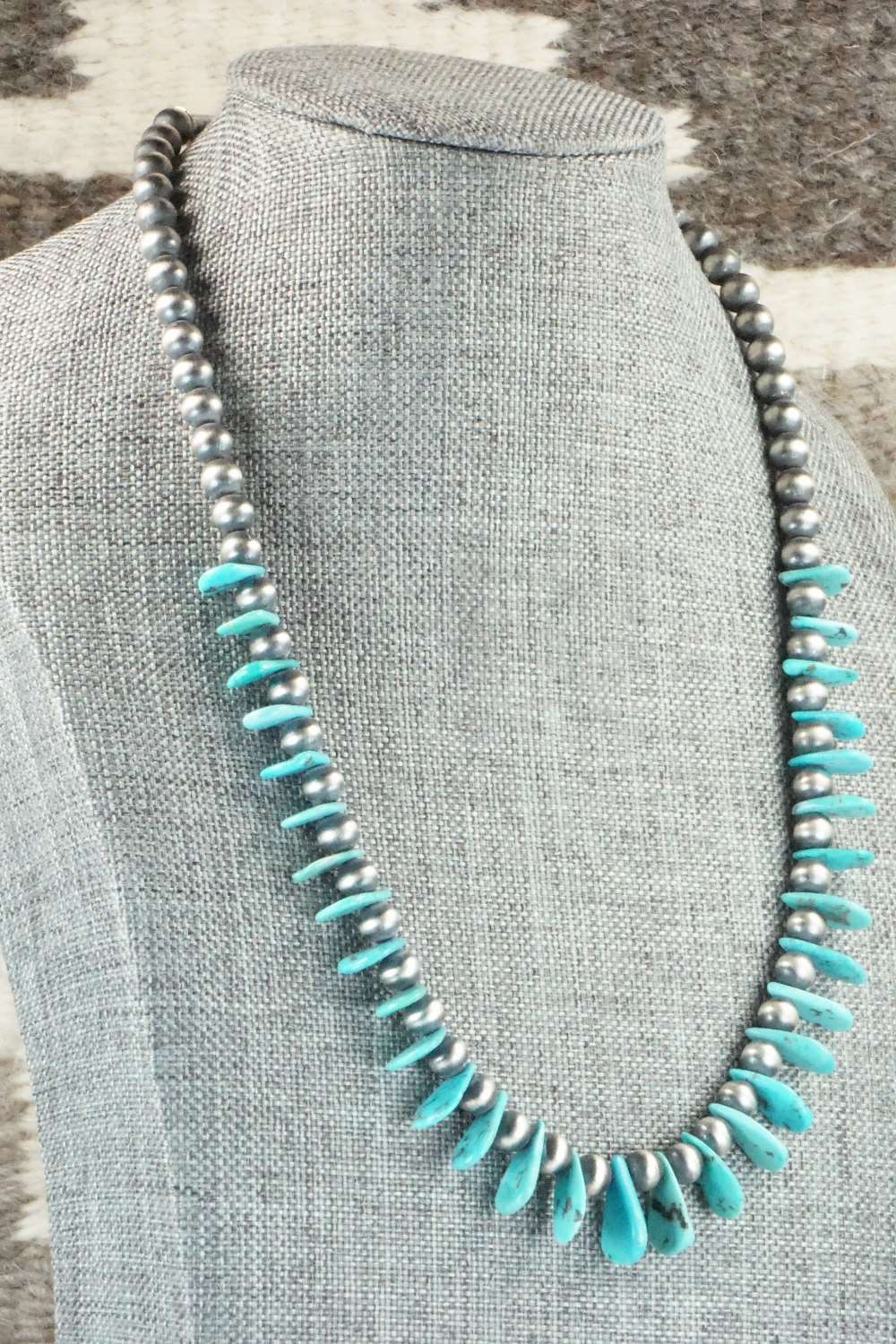 Turquoise & Sterling Silver Necklace - Rita Begay