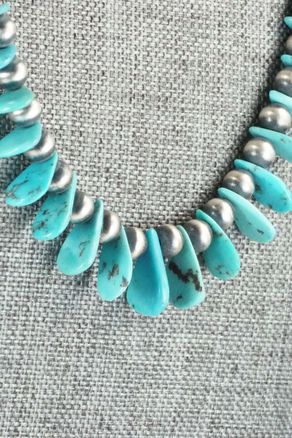 Turquoise & Sterling Silver Necklace - Rita Begay