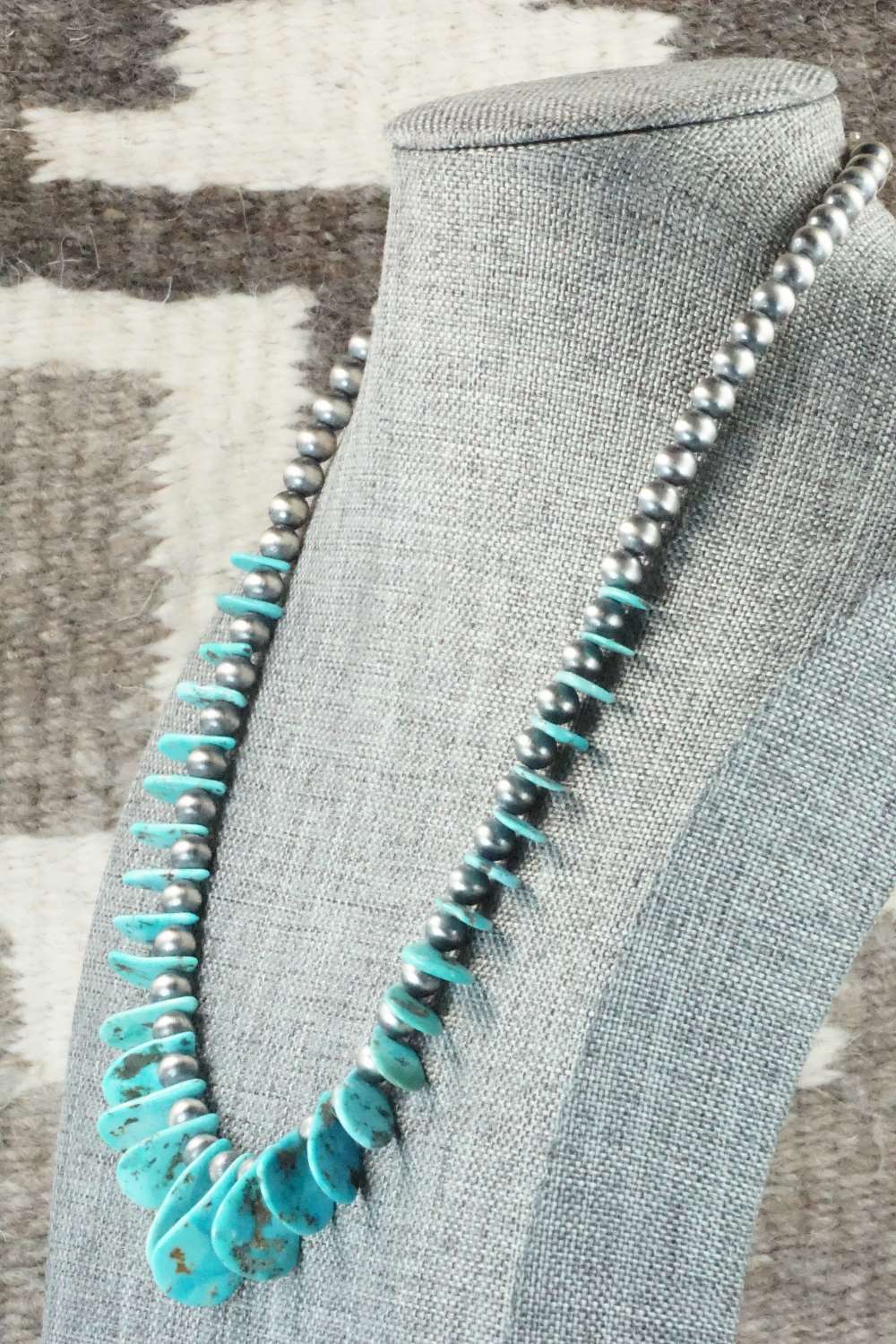 Turquoise & Sterling Silver Necklace - Rita Begay
