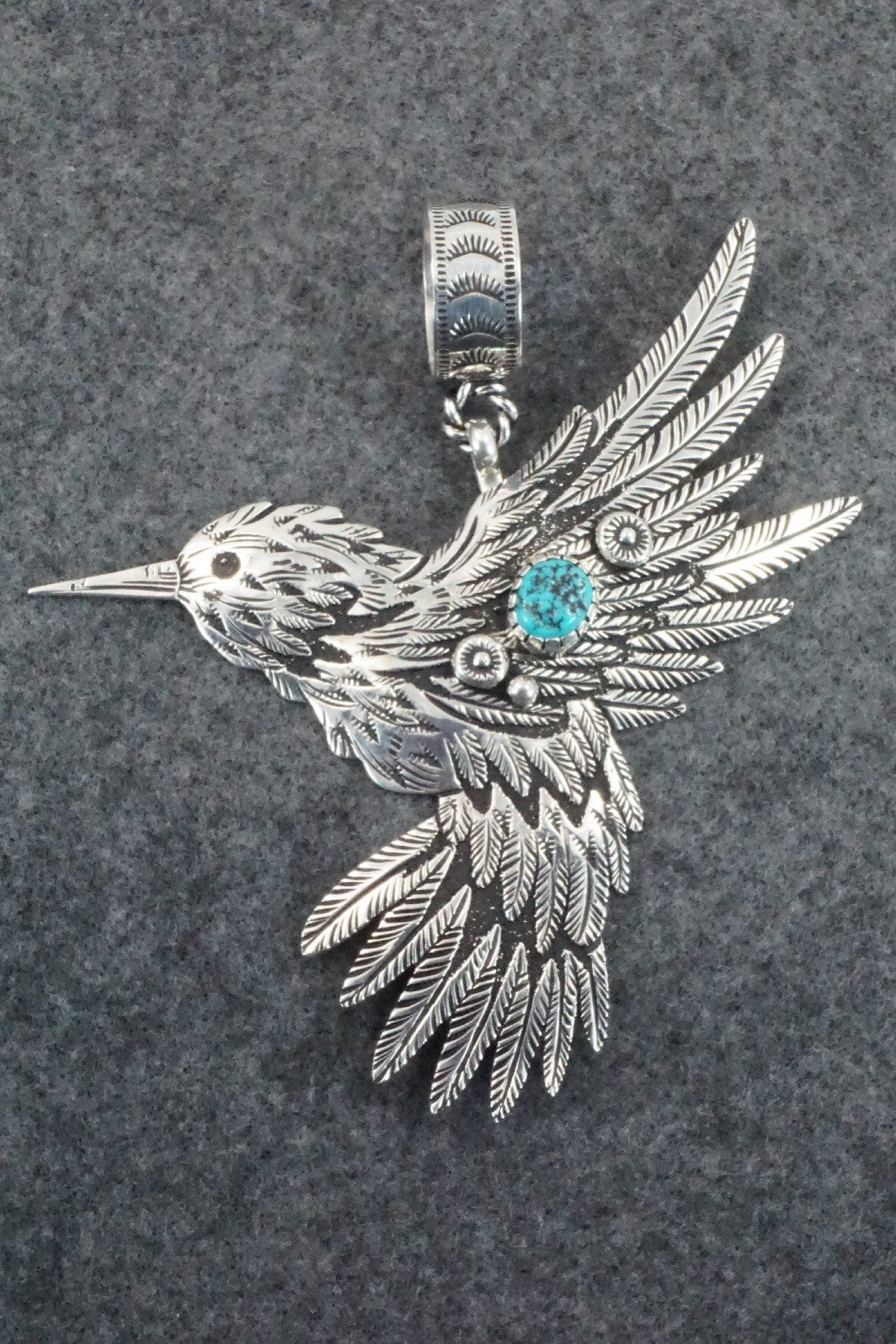 Turquoise & Sterling Silver Pendant - Richard Singer
