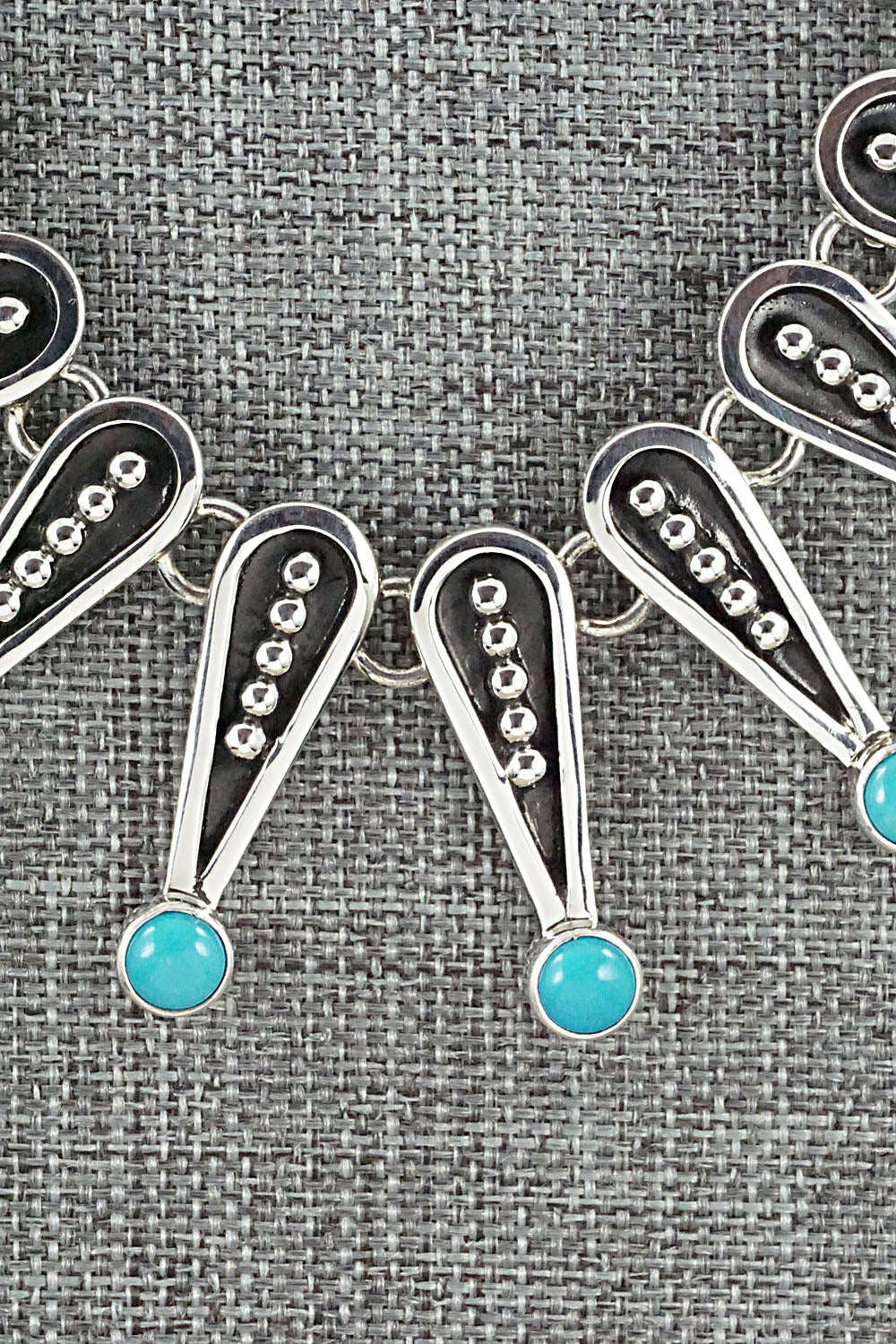 Turquoise & Sterling Silver Necklace and Earrings Set - Jonathan Nez