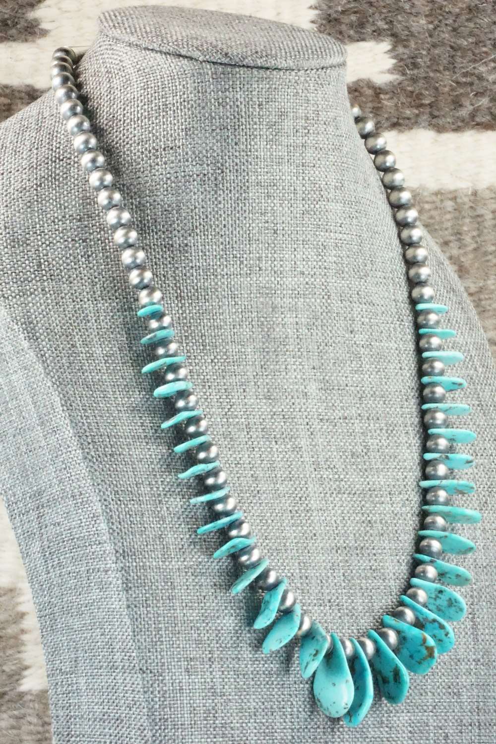 Turquoise & Sterling Silver Necklace - Rita Begay