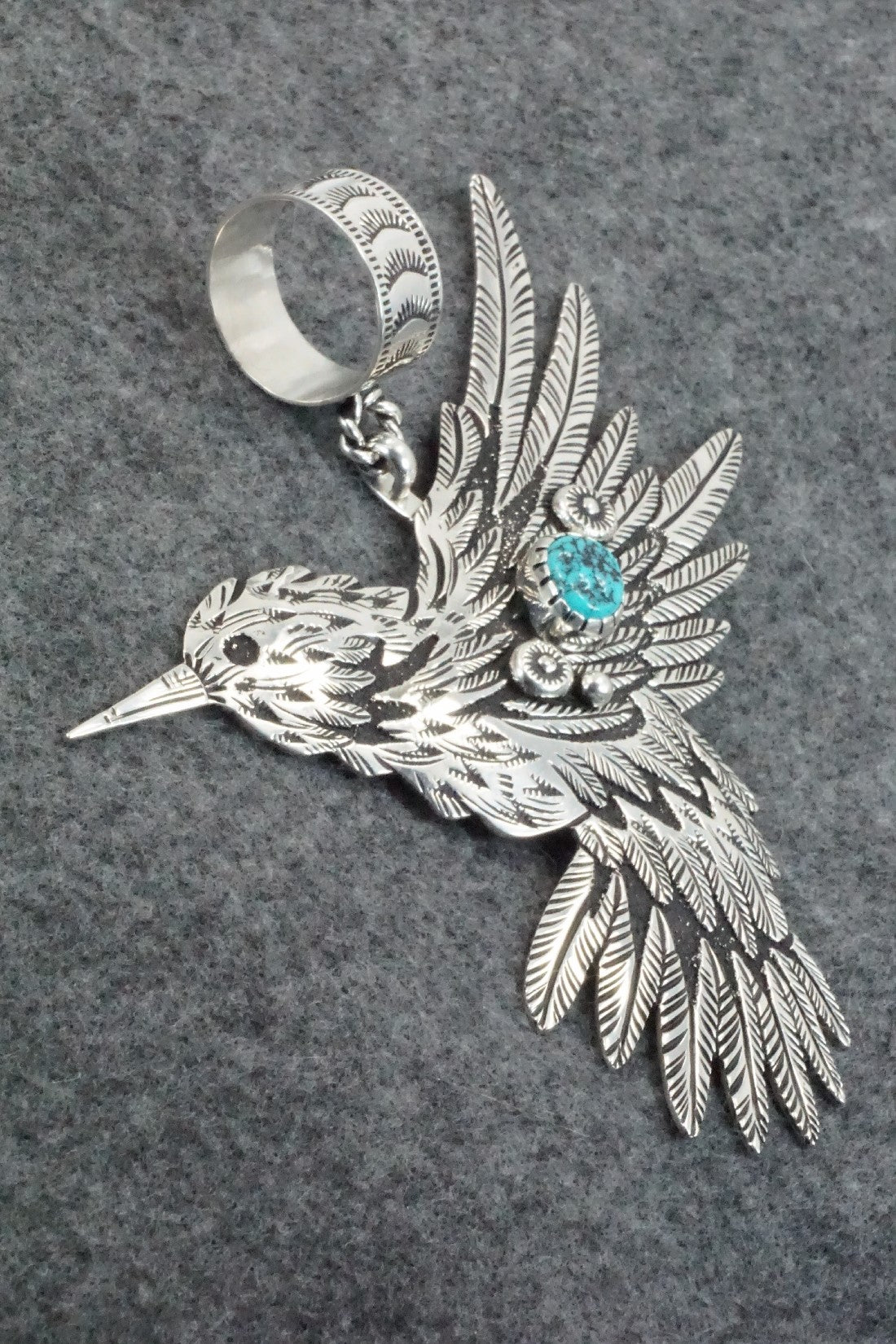 Turquoise & Sterling Silver Pendant - Richard Singer