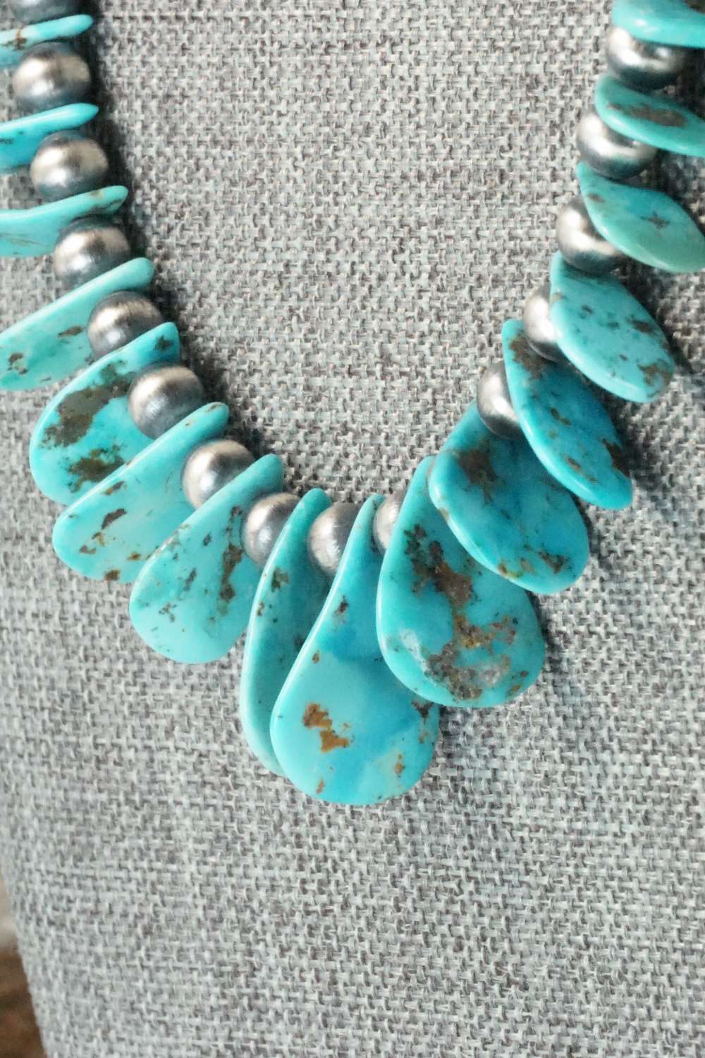 Turquoise & Sterling Silver Necklace - Rita Begay