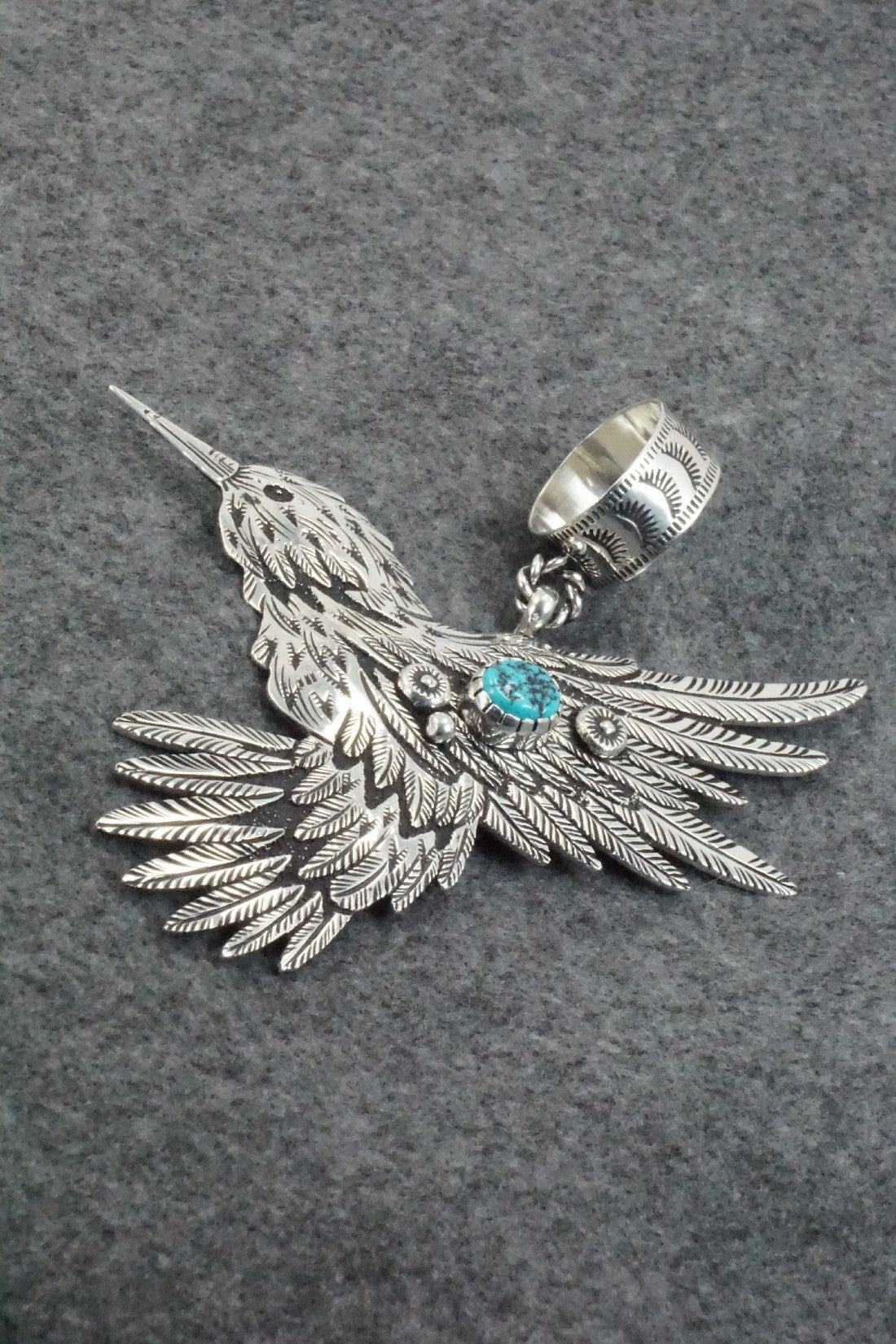 Turquoise & Sterling Silver Pendant - Richard Singer