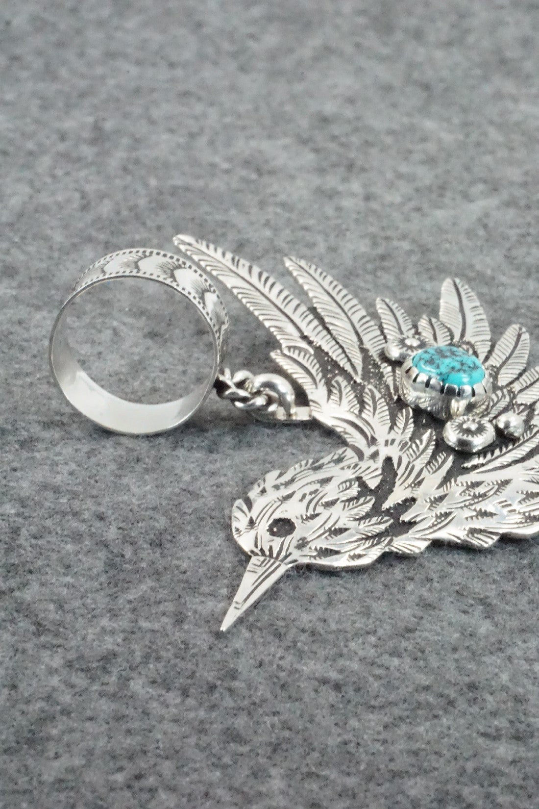 Turquoise & Sterling Silver Pendant - Richard Singer