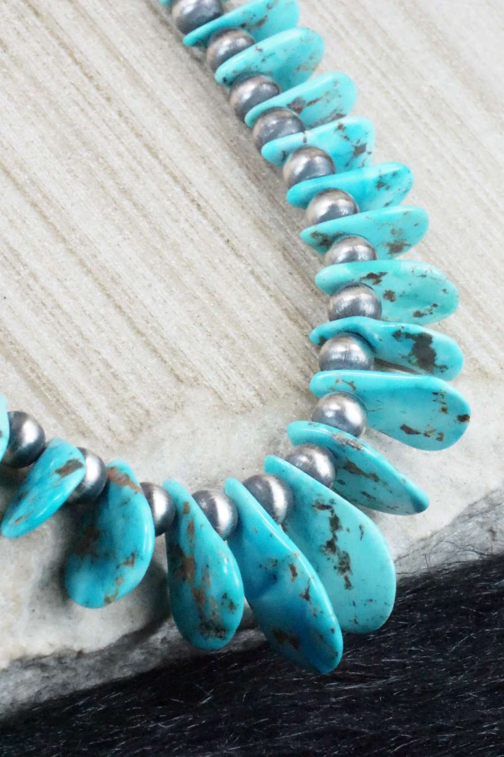 Turquoise & Sterling Silver Necklace - Rita Begay