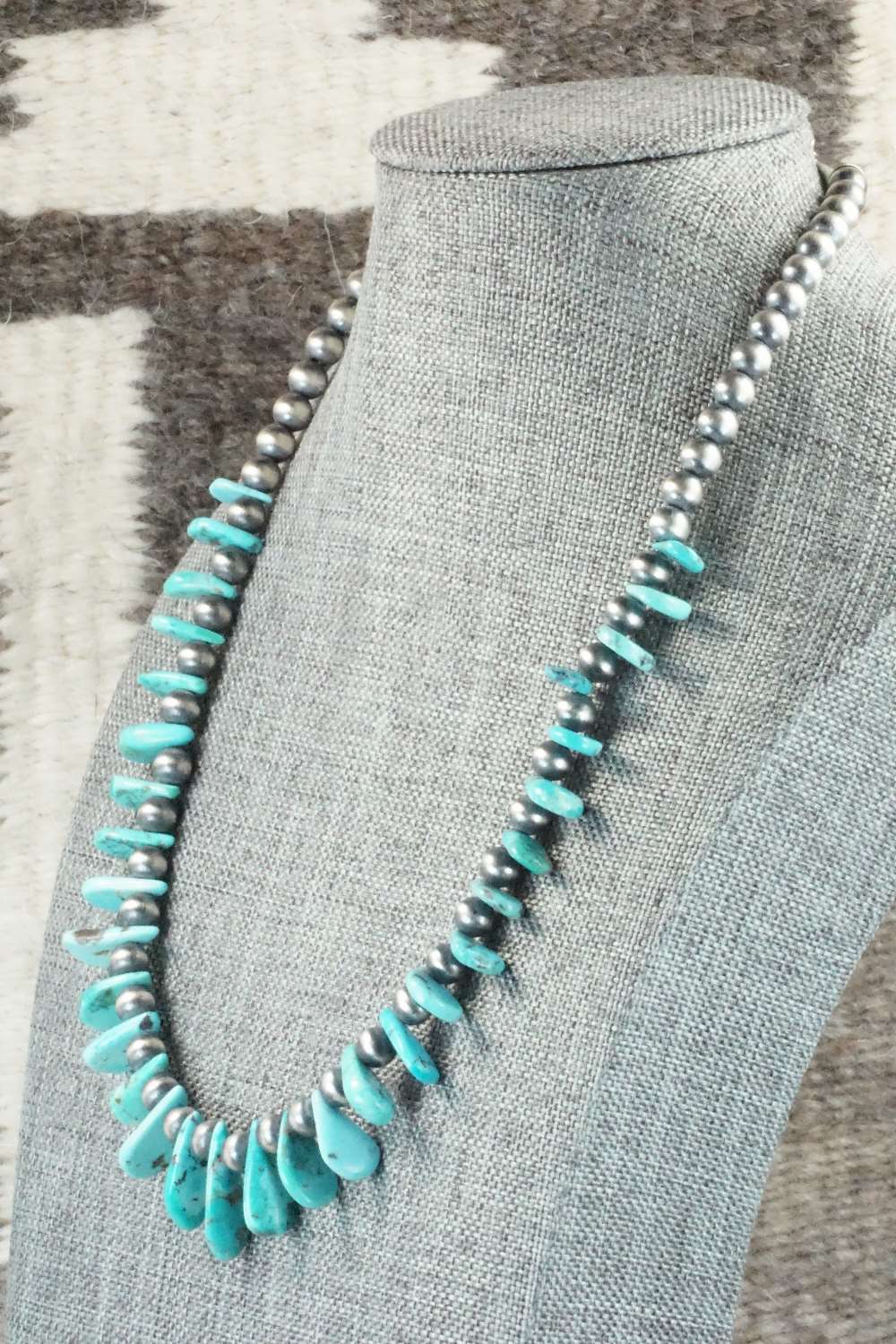 Turquoise & Sterling Silver Necklace - Rita Begay