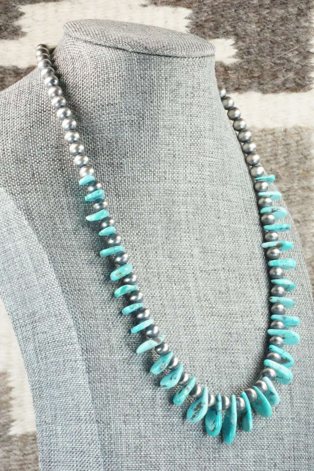 Turquoise & Sterling Silver Necklace - Rita Begay