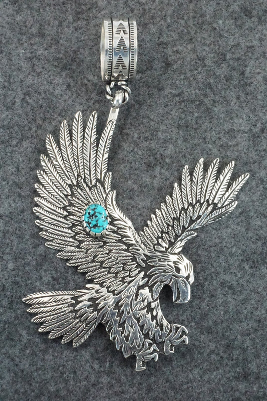 Turquoise & Sterling Silver Pendant - Richard Singer