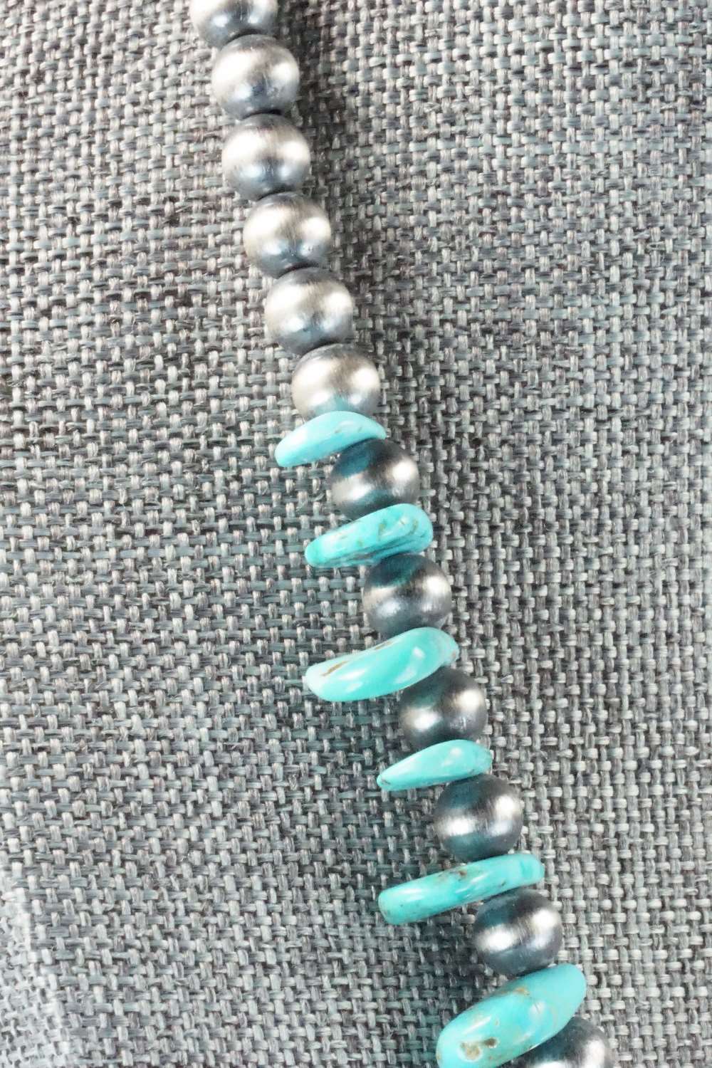 Turquoise & Sterling Silver Necklace - Rita Begay
