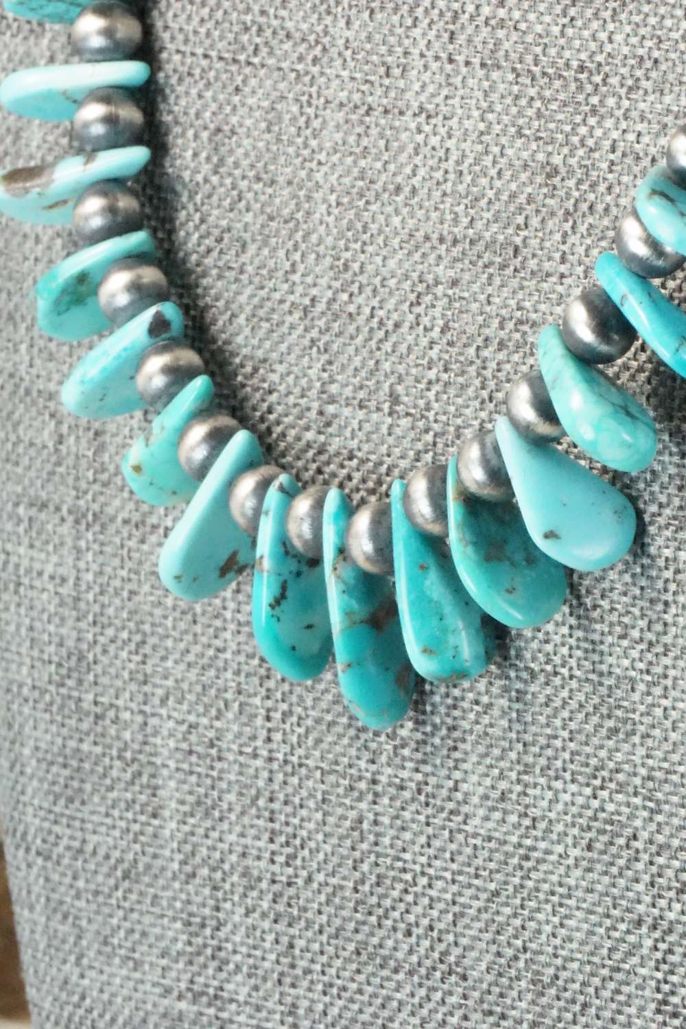Turquoise & Sterling Silver Necklace - Rita Begay
