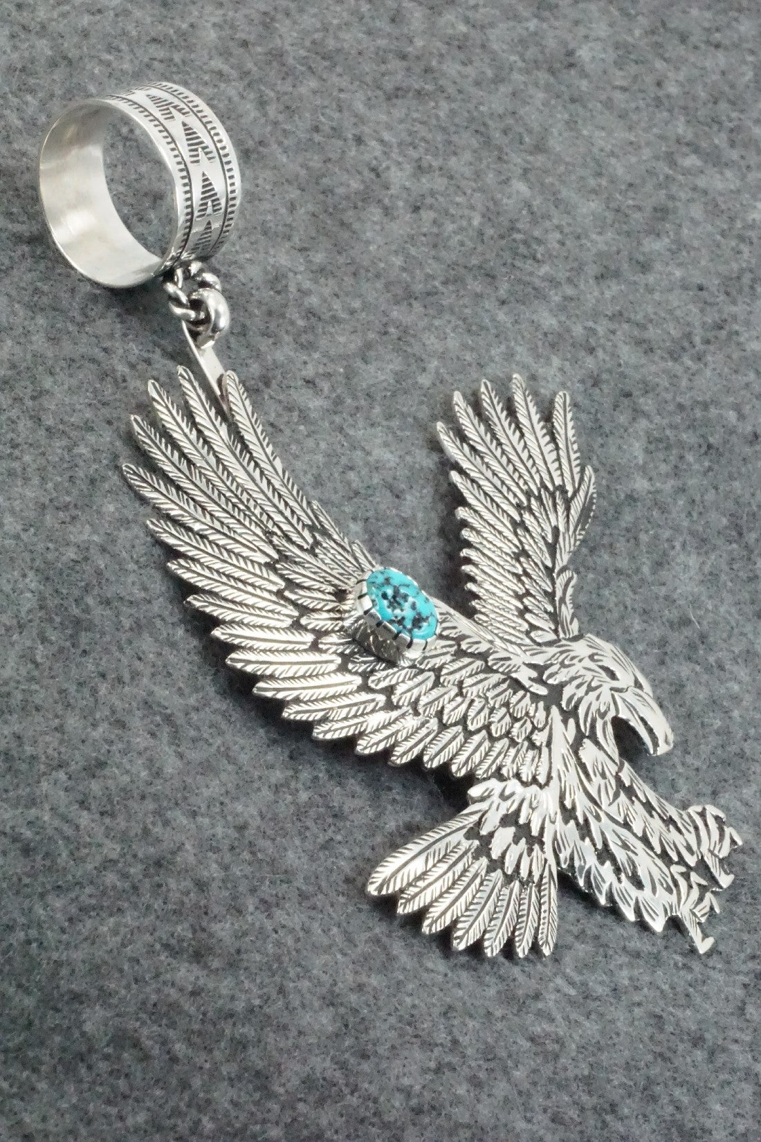 Turquoise & Sterling Silver Pendant - Richard Singer