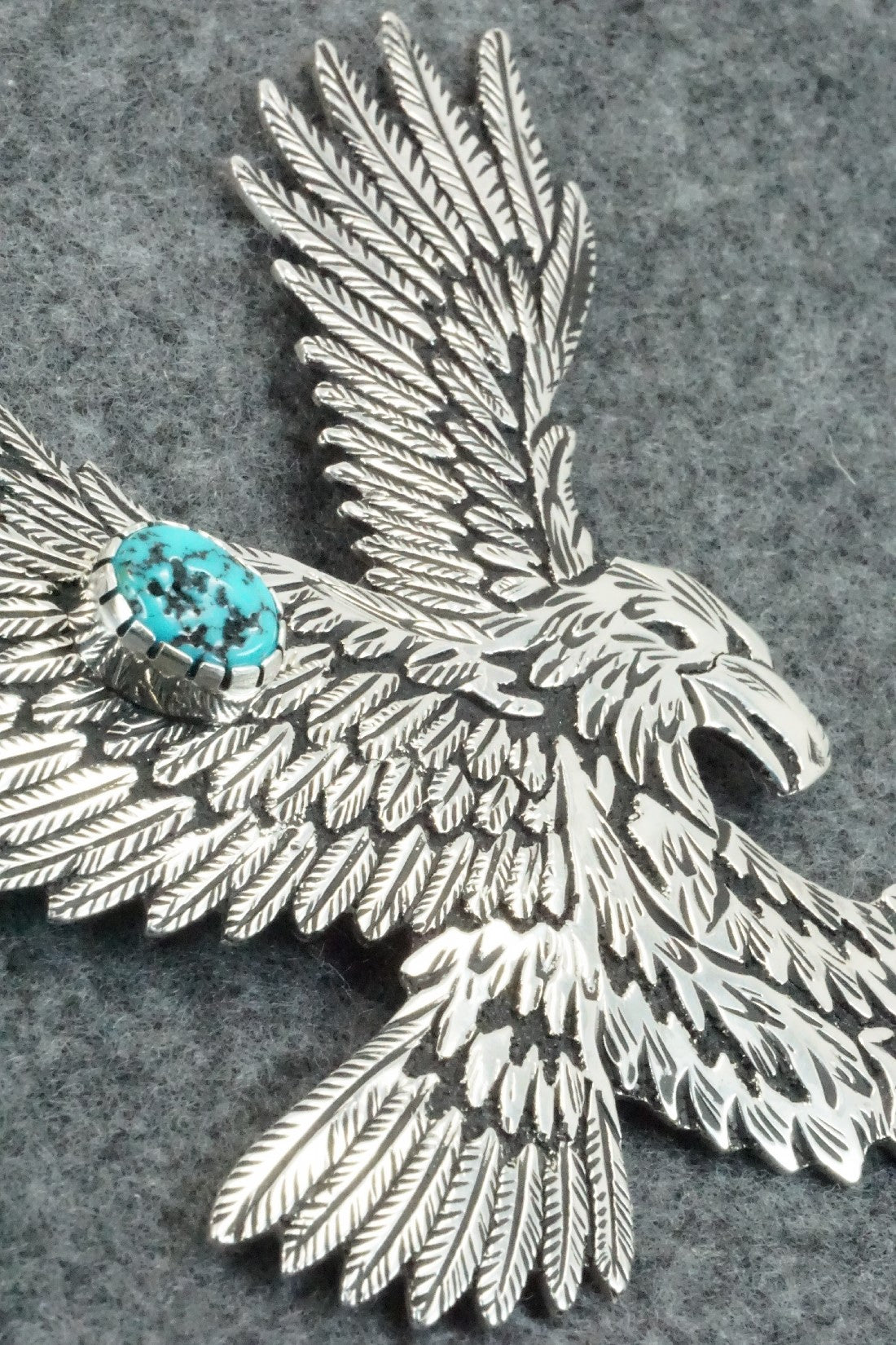 Turquoise & Sterling Silver Pendant - Richard Singer