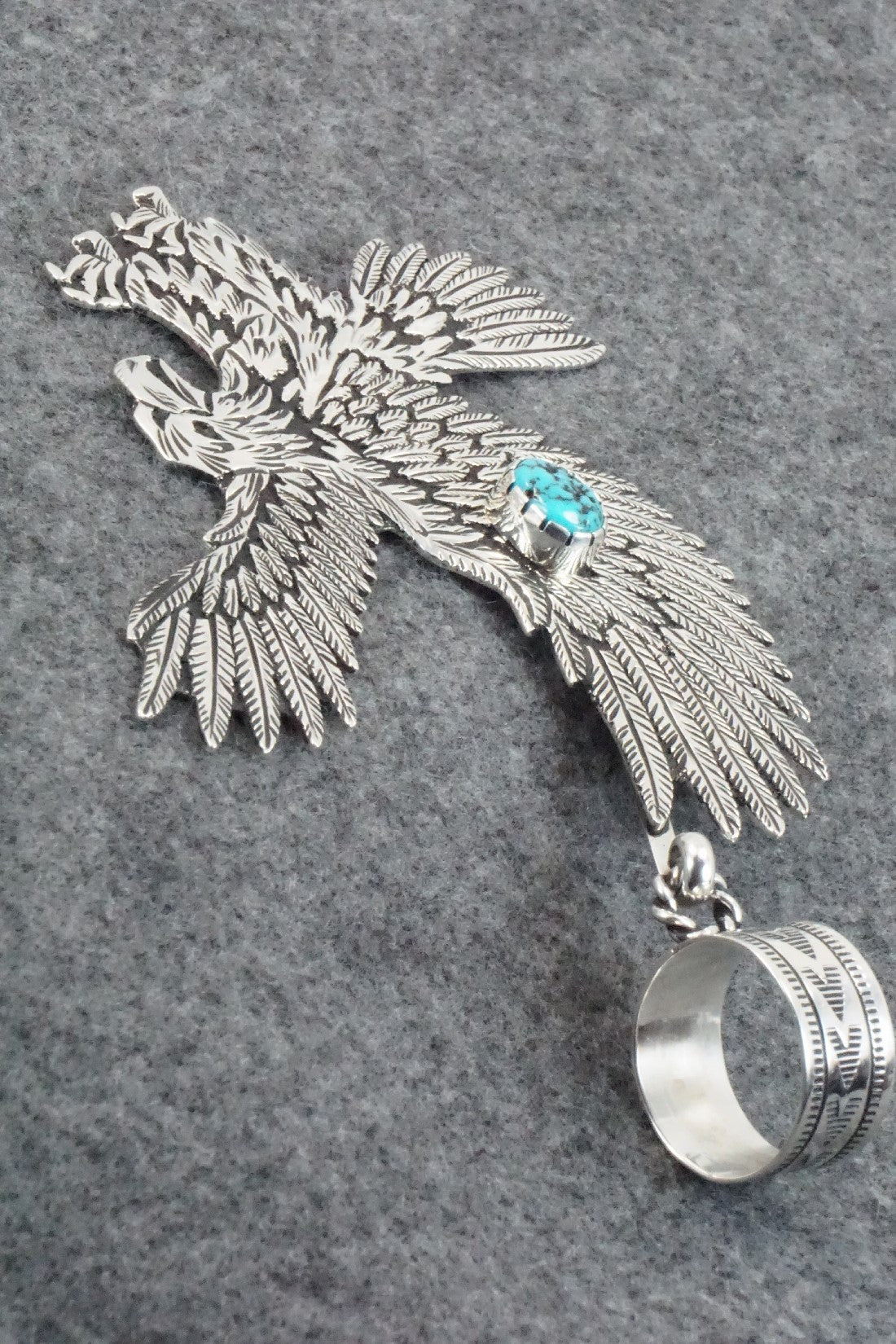 Turquoise & Sterling Silver Pendant - Richard Singer