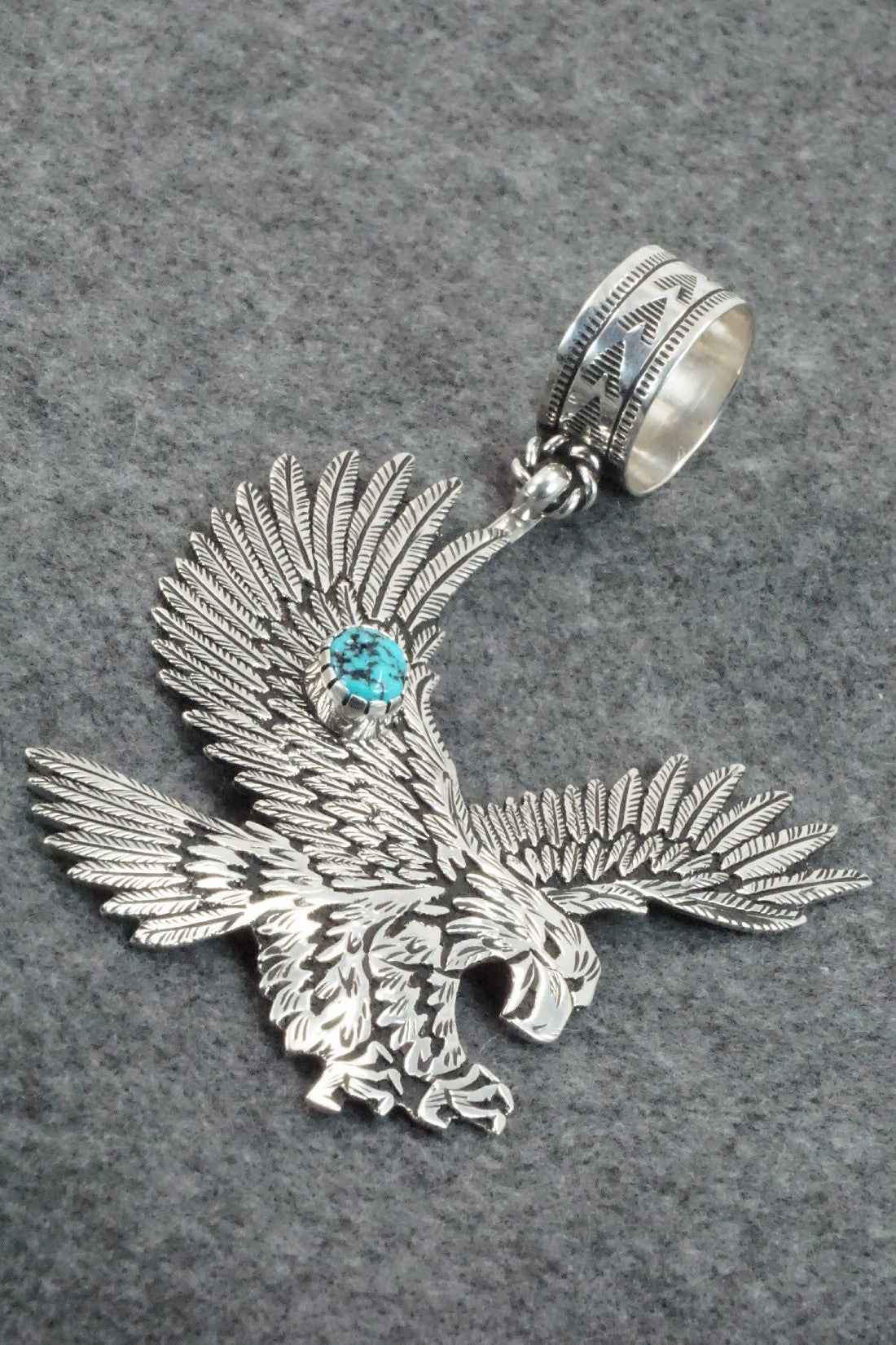 Turquoise & Sterling Silver Pendant - Richard Singer