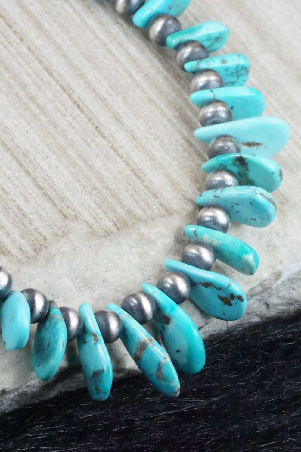 Turquoise & Sterling Silver Necklace - Rita Begay