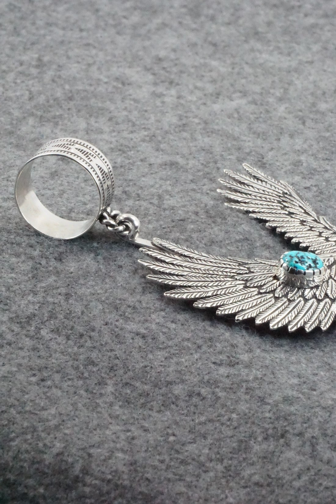 Turquoise & Sterling Silver Pendant - Richard Singer