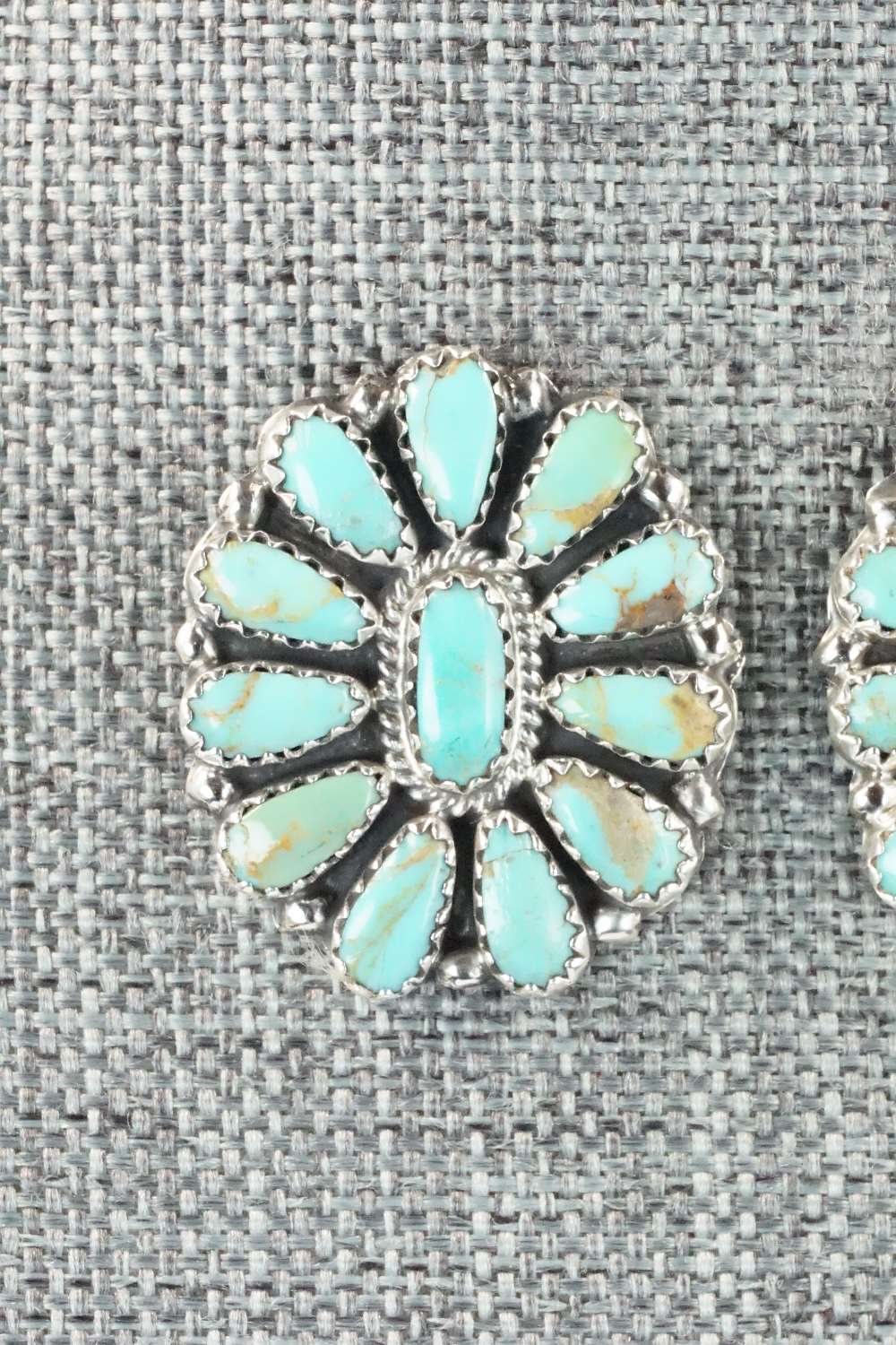 Turquoise & Sterling Silver Earrings - Zeita Begay
