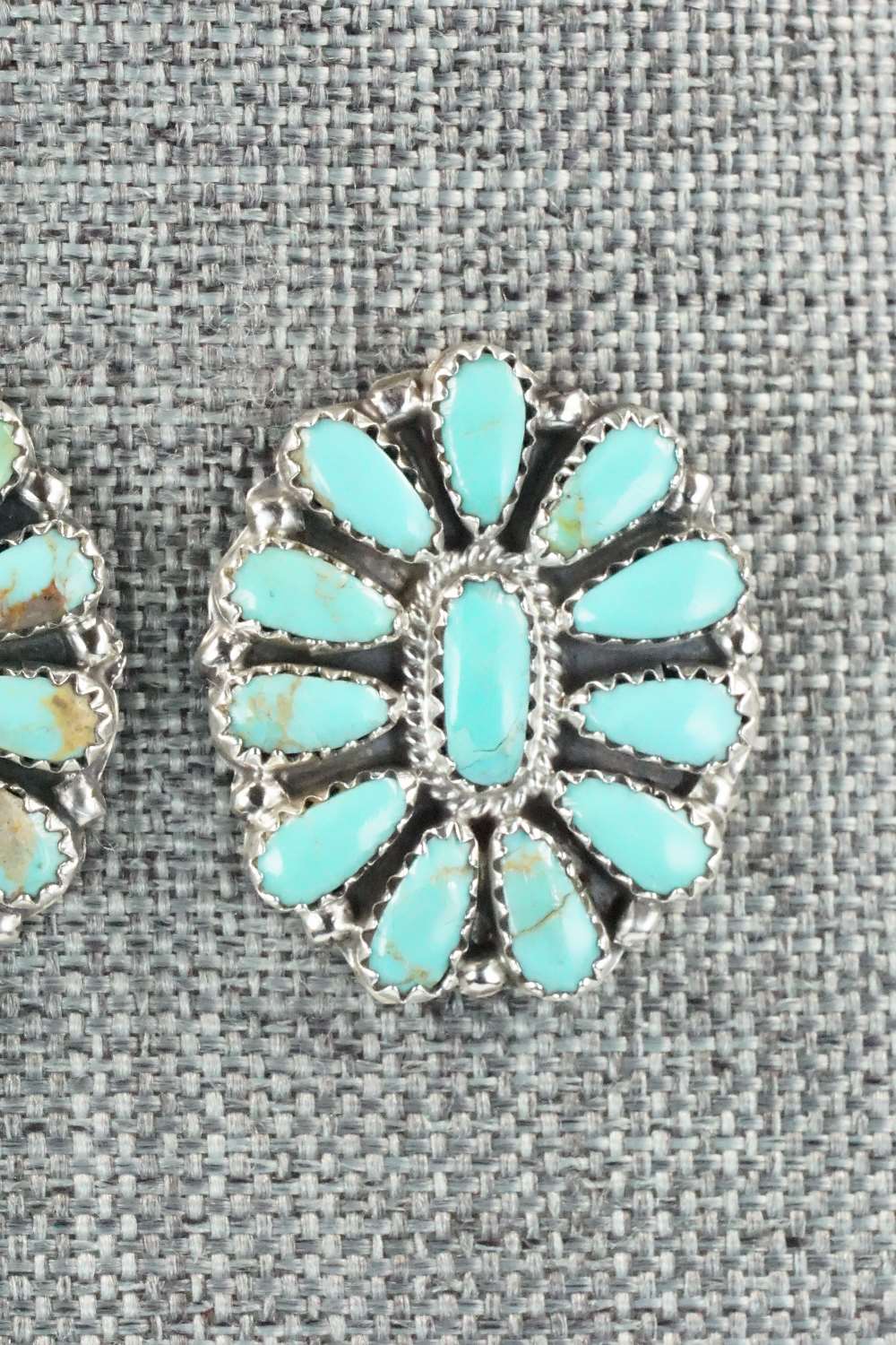 Turquoise & Sterling Silver Earrings - Zeita Begay