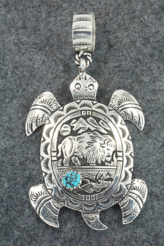 Turquoise & Sterling Silver Pendant - Richard Singer
