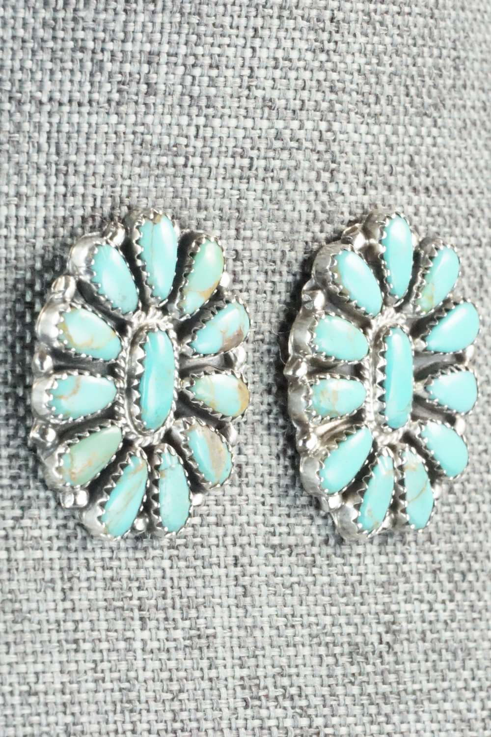 Turquoise & Sterling Silver Earrings - Zeita Begay
