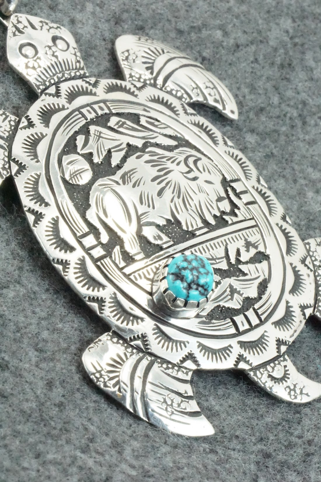 Turquoise & Sterling Silver Pendant - Richard Singer