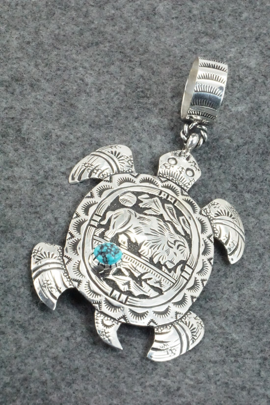 Turquoise & Sterling Silver Pendant - Richard Singer