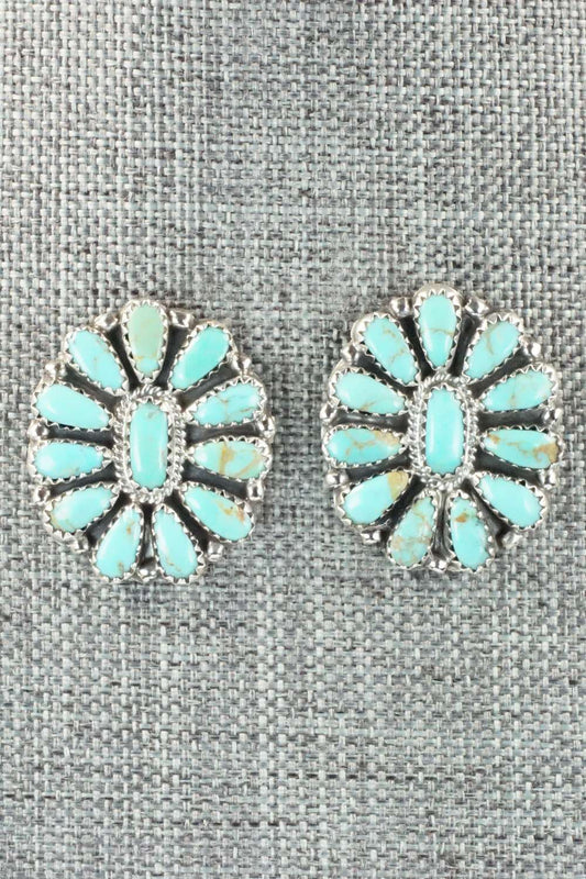 Turquoise & Sterling Silver Earrings - Zeita Begay