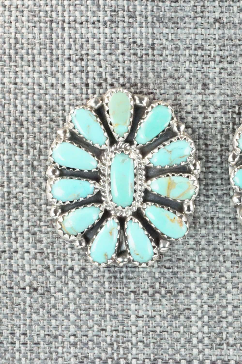 Turquoise & Sterling Silver Earrings - Zeita Begay
