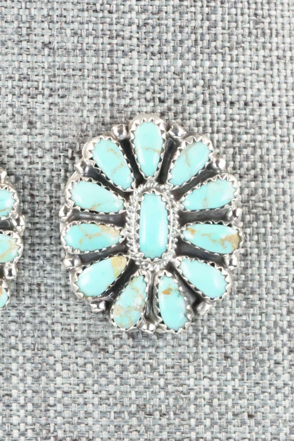 Turquoise & Sterling Silver Earrings - Zeita Begay