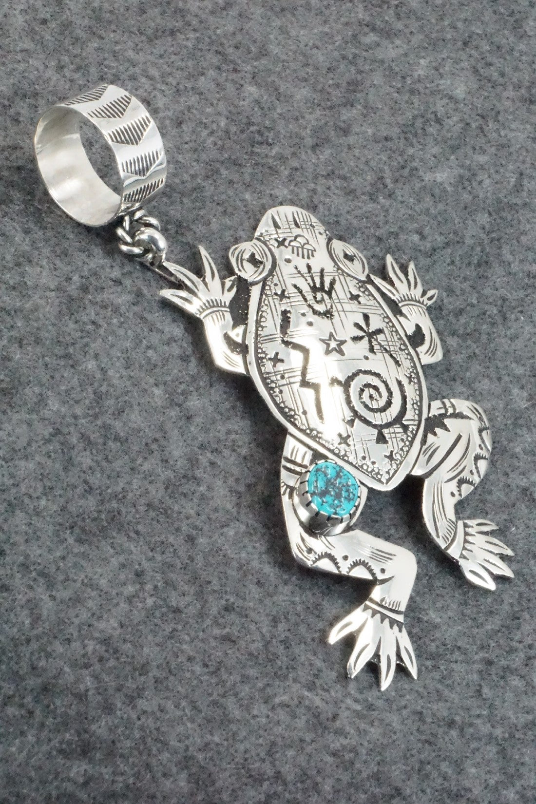 Turquoise & Sterling Silver Pendant - Richard Singer