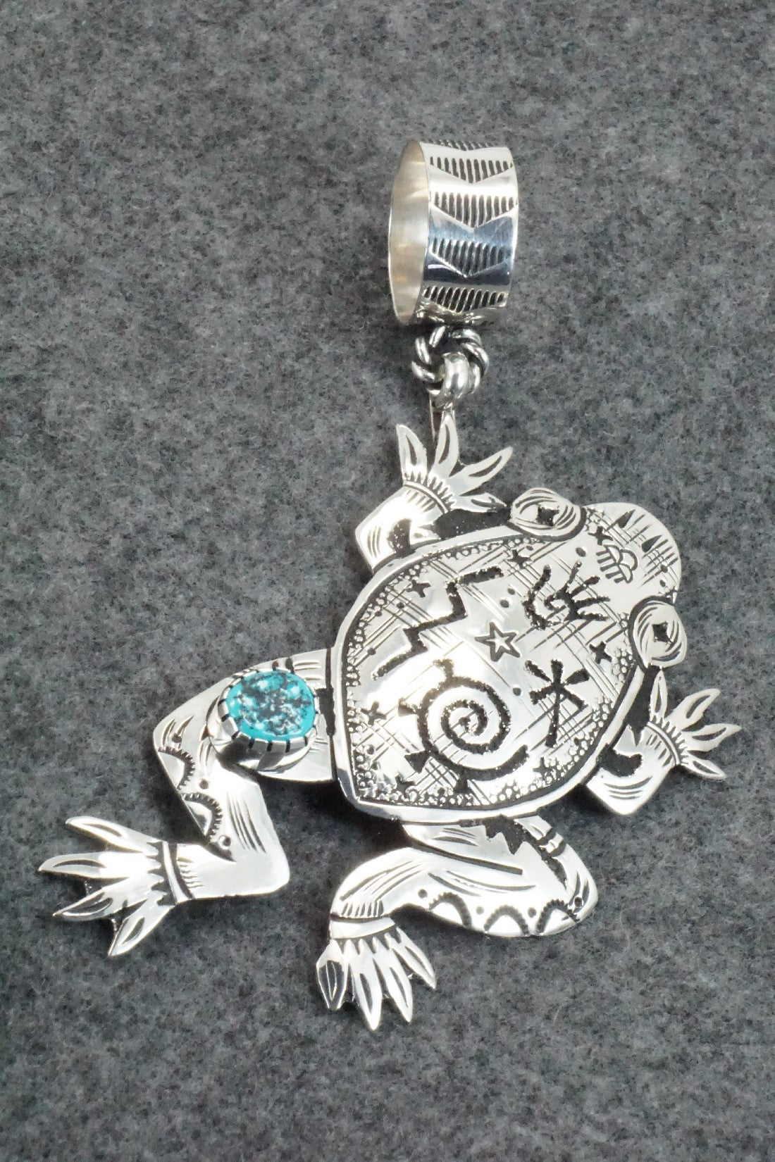 Turquoise & Sterling Silver Pendant - Richard Singer