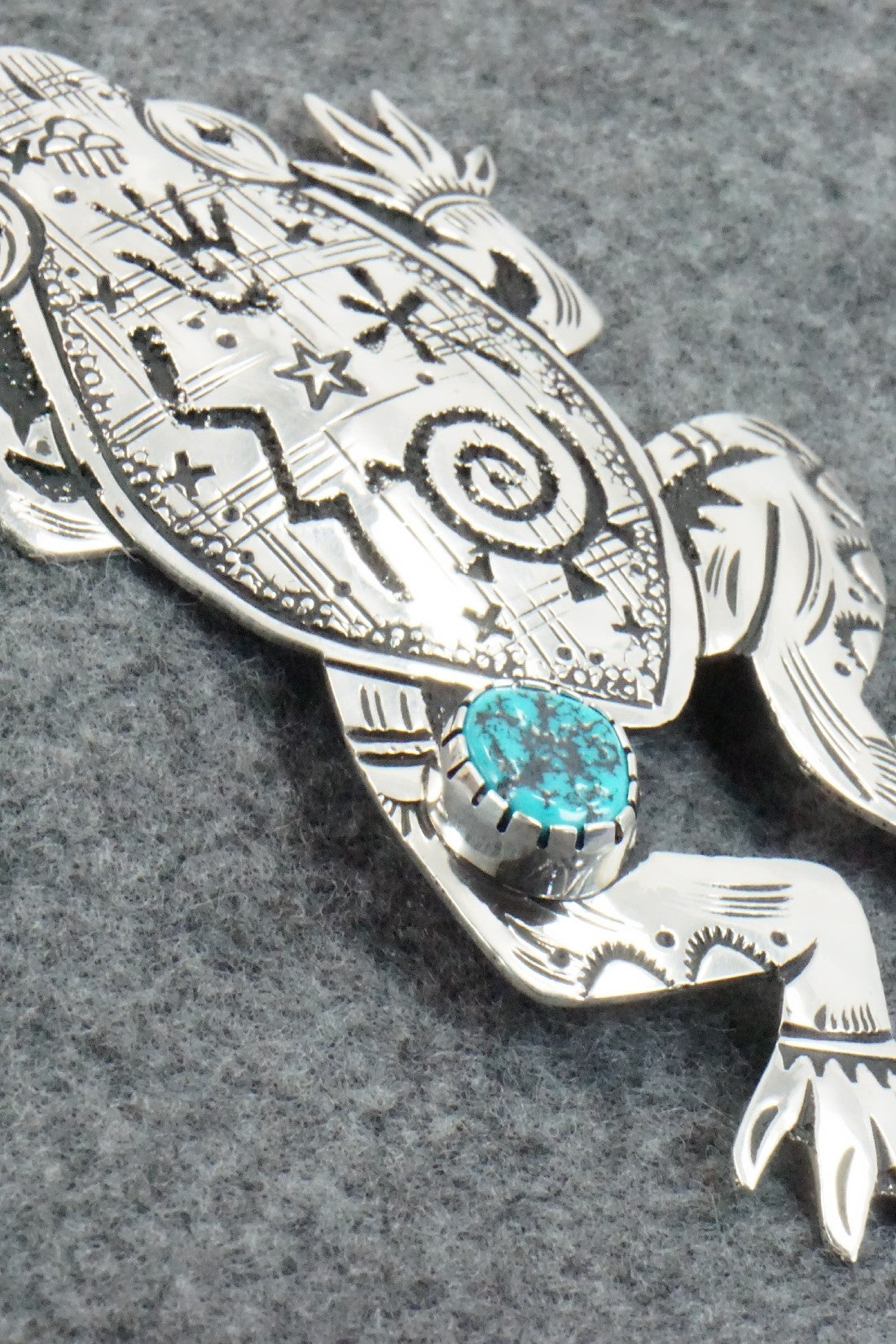 Turquoise & Sterling Silver Pendant - Richard Singer