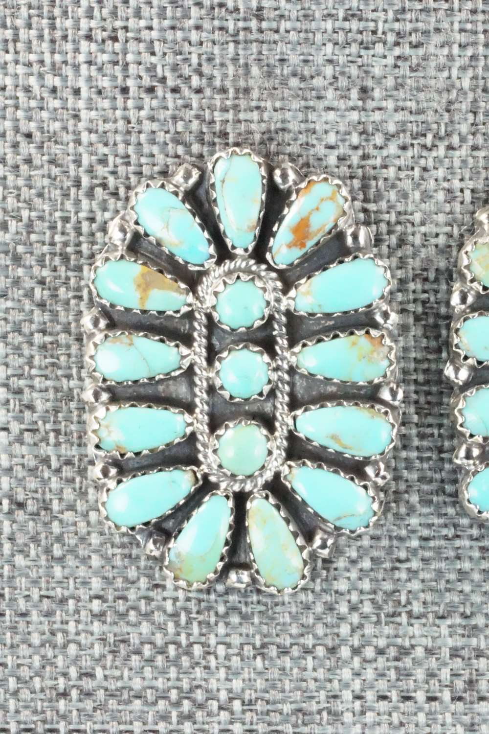 Turquoise & Sterling Silver Earrings - Zeita Begay