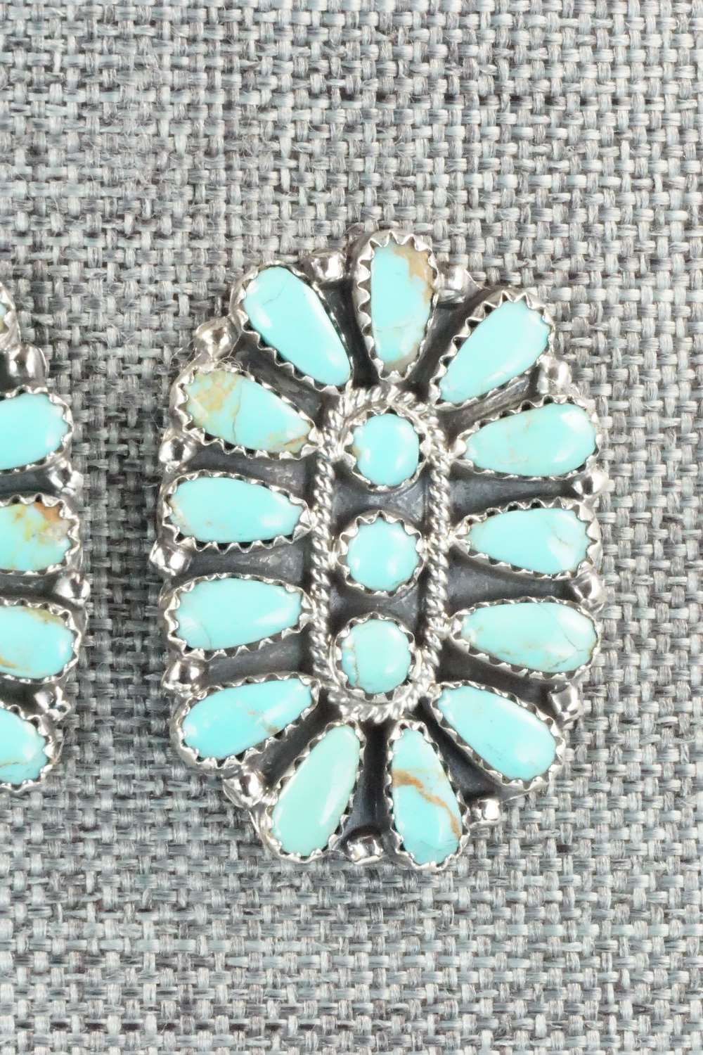 Turquoise & Sterling Silver Earrings - Zeita Begay