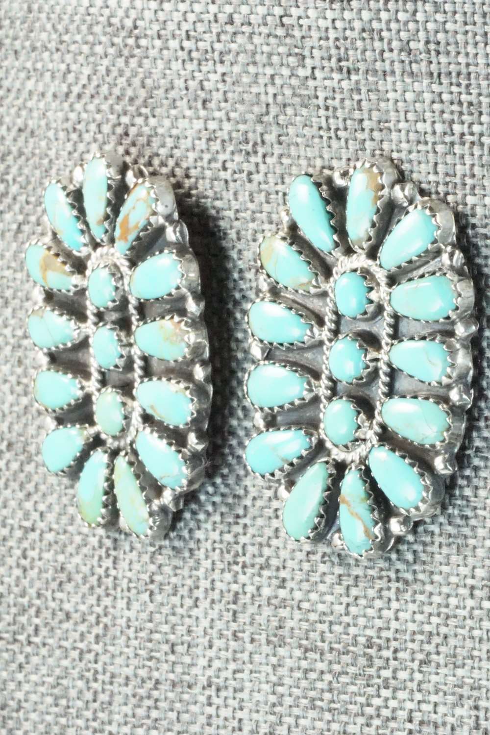 Turquoise & Sterling Silver Earrings - Zeita Begay